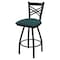 Holland Bar Stool Co 30" Swivel Bar Stool, Black Wrinkle, Graph Tidal Seat X820 - alternate 1